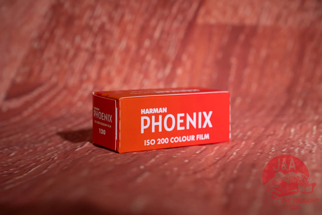 Harman Phoenix 200 120 film roll for medium format analog photography by Ilford Harman