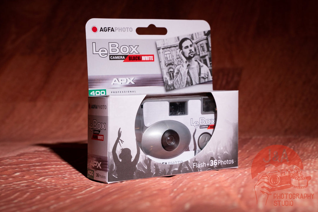 Agfa Photo LeBox - Black & White disposable Camera - J&A Photography Studio