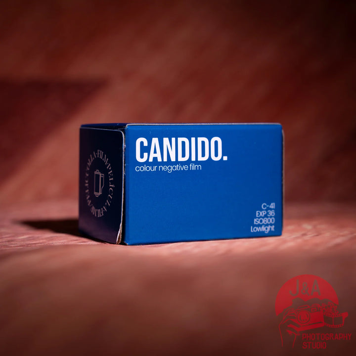 Candido 800 35mm color negative film roll for vibrant and high-speed analog photography