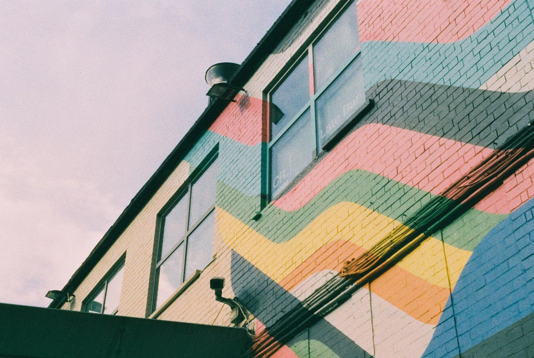 Street scene captured on Harman Phoenix 200 II 35mm film with vibrant colors and smooth tones