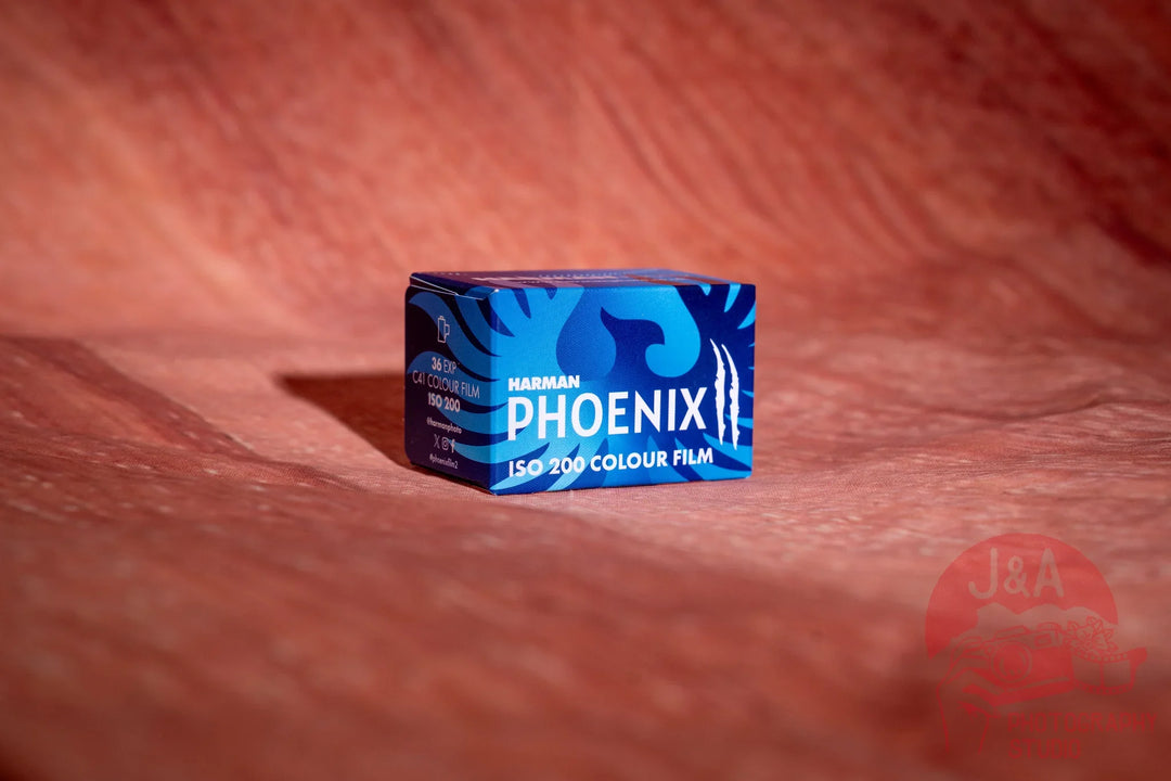 Harman Phoenix 200 II 35mm film roll by Ilford Harman for analog color photography