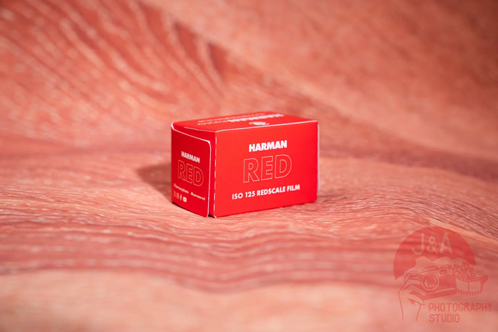 Harman Red 125 35mm film roll for vibrant analog colour photography by Ilford Harman
