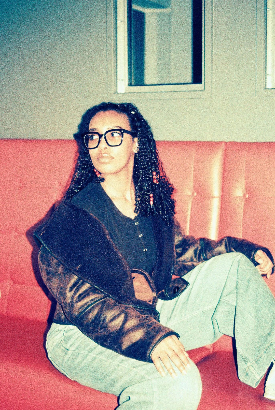 Portrait captured on Harman Red 125 35mm film with vibrant color tones