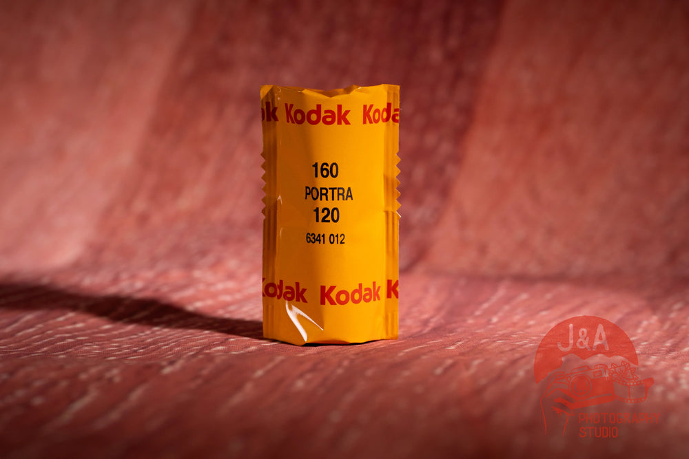 Kodak Portra 160 120 medium format film roll for professional analog photography, one roll