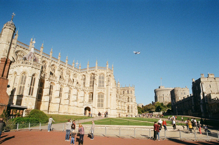 Historic castle photographed on Kodak ColorPlus 200 35mm film, highlighting rich colours, architectural details, and natural tones.