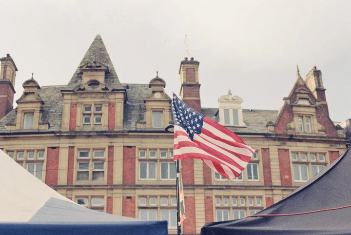 City street photographed on Kodak Vision3 250D 35mm film