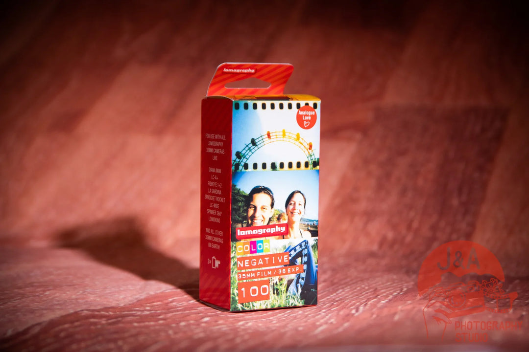 Lomography 100 35mm colour negative film roll for vibrant, fine-grain analog photography and creative Lomography shots, 3 rolls